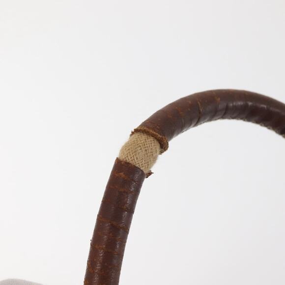 CELINE Macadam Canvas Hand Bag Pvc Leather Brown Gold - Picture 9 of 12